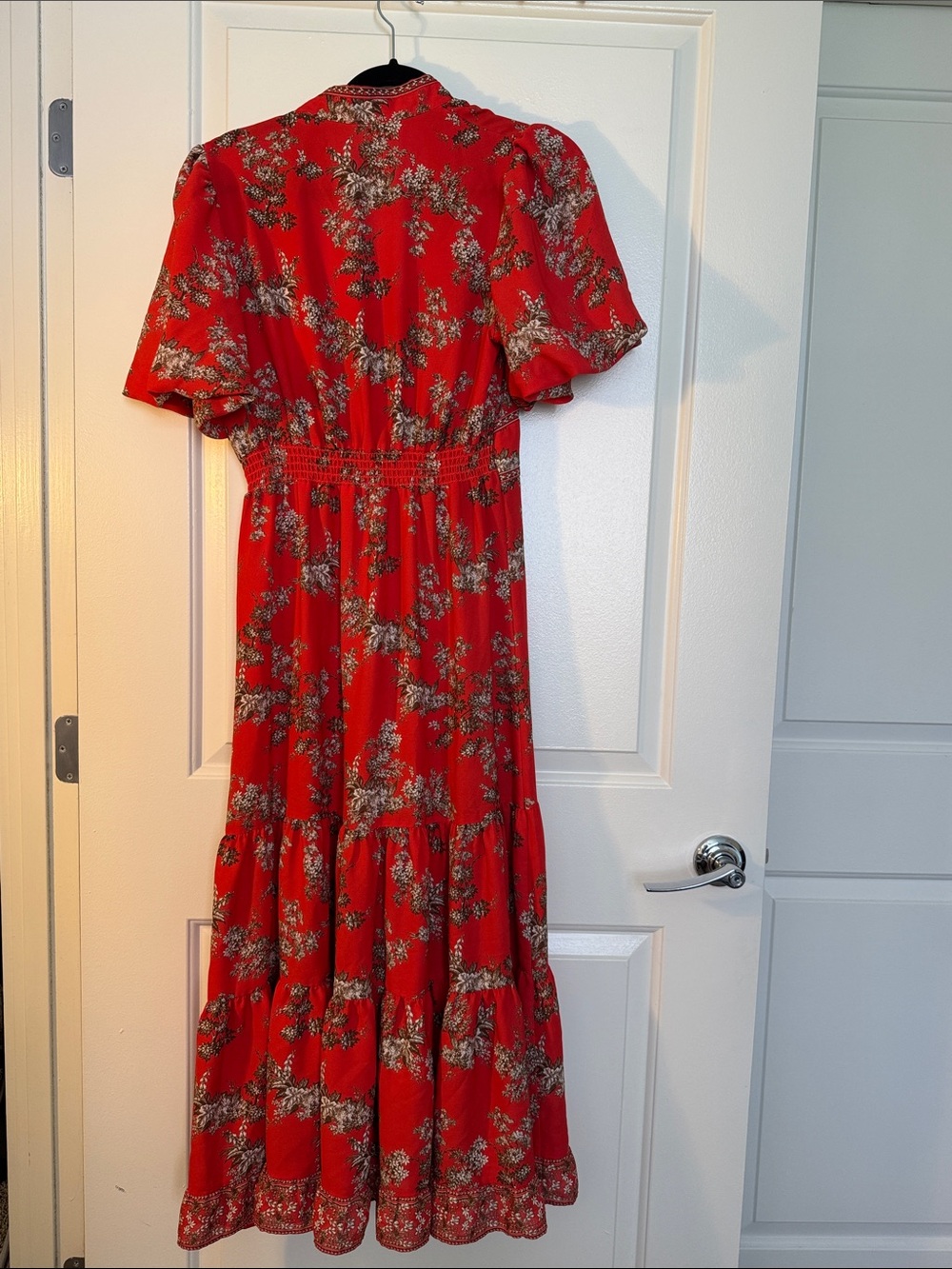 Max Studio Red Floral Tiered Maxi Dress - Picture 2 of 4